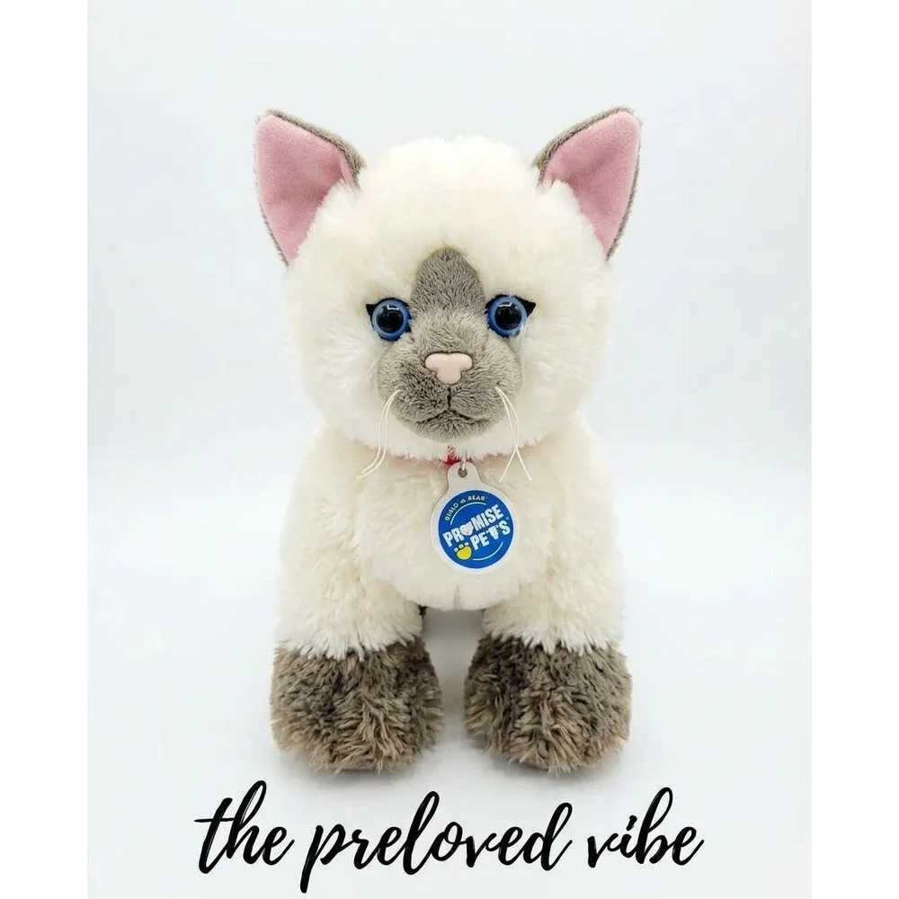 Build A Bear Siamese Himalayan Ragdoll Cat Plush Stuffed Promise Pet BABW